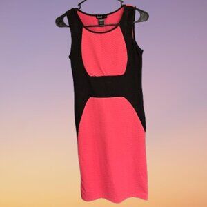 Women's Pink & Black Medium Dress